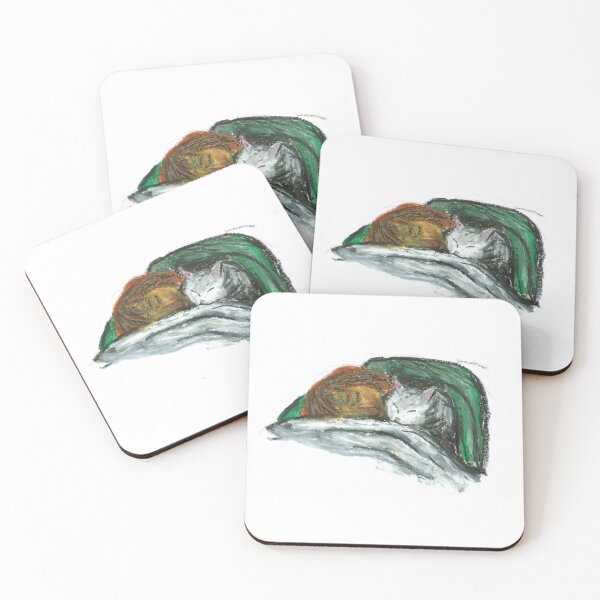 Item preview, Girl and Cat  designed and sold by alexcreatesart.