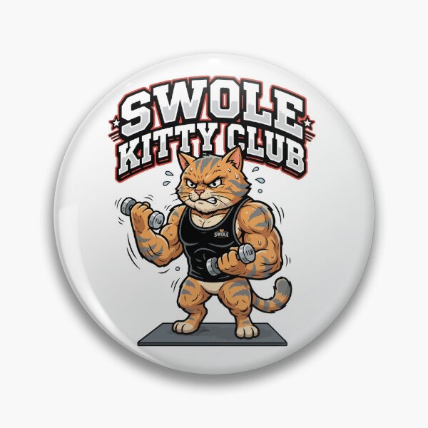 Item preview, Swole Kitty Club Gym Cat designed and sold by AliveStyle.