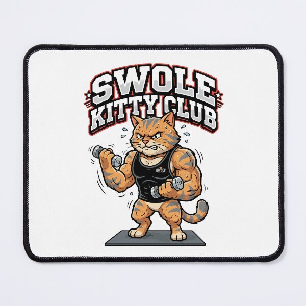 Item preview, Swole Kitty Club Gym Cat designed and sold by AliveStyle.