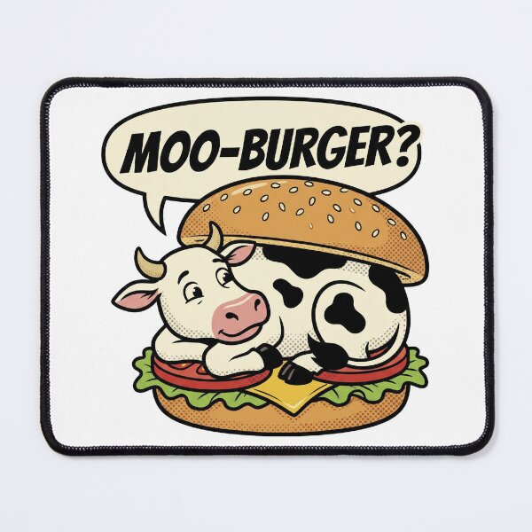 Item preview, MOO BURGER -Instead of beef, try putting a cow in between- designed and sold by LOVEARTDESIGN.