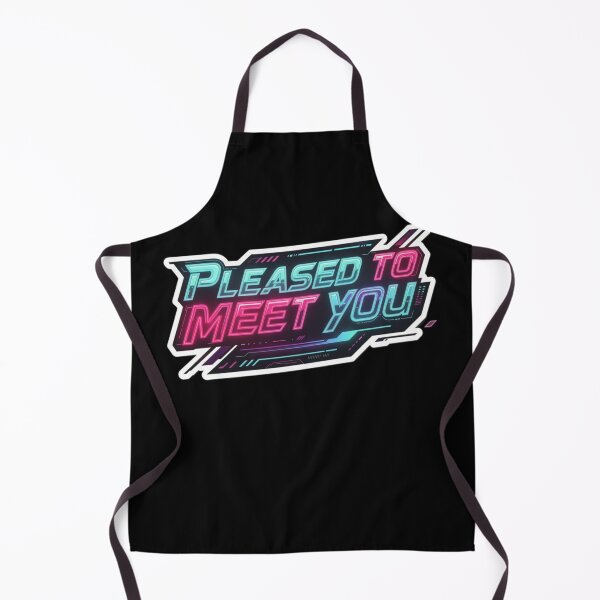Item preview, Pleased to Meet You Neon Cyberpunk Quote Gamer Aesthetic Design designed and sold by XXVSHIRT.
