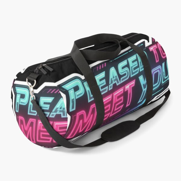 Item preview, Pleased to Meet You Neon Cyberpunk Quote Gamer Aesthetic Design designed and sold by XXVSHIRT.