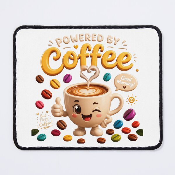 Item preview, Powered by coffee designed and sold by Tunarite.