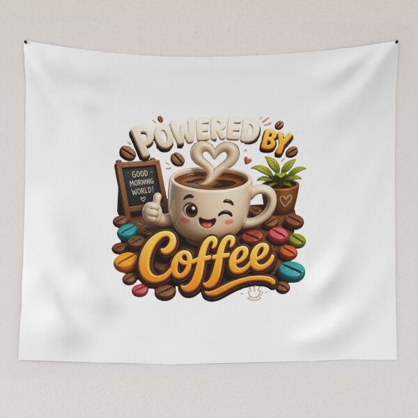 Item preview, Powered by coffee designed and sold by Tunarite.