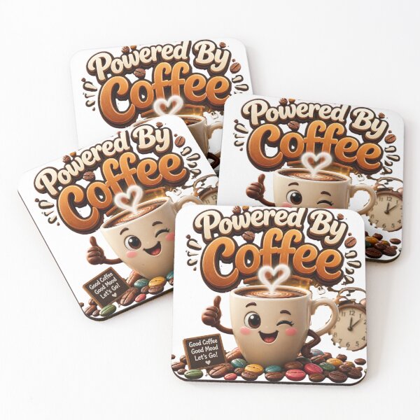 Item preview, Powered by coffee designed and sold by Tunarite.