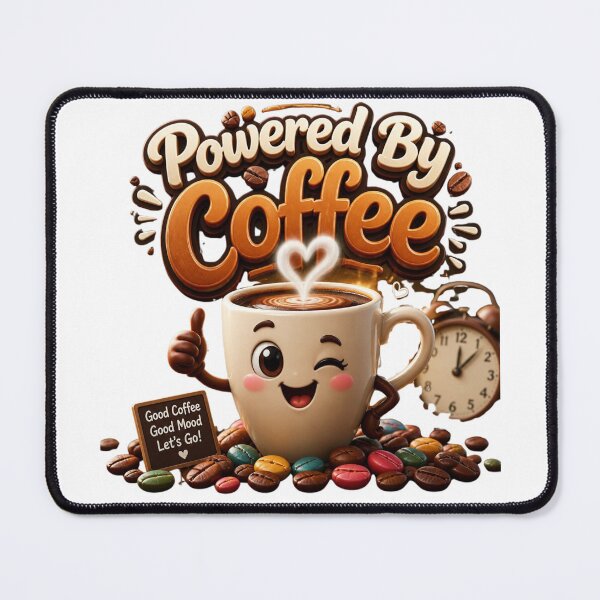 Item preview, Powered by coffee designed and sold by Tunarite.