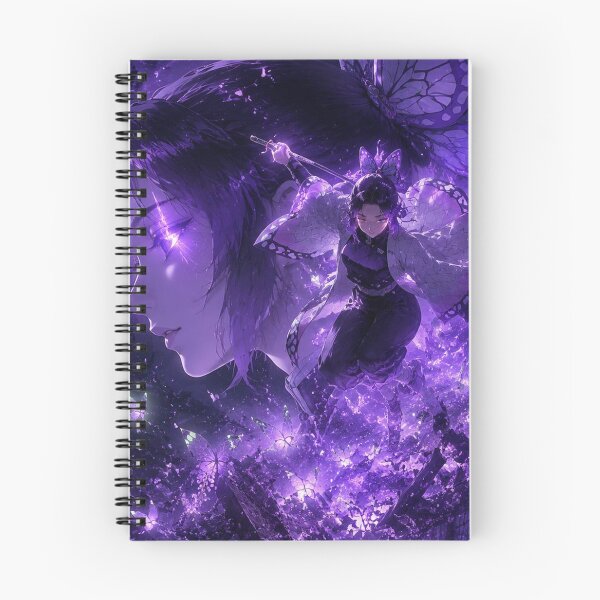 Item preview, Mystic Butterfly Swordswoman | Violet Fantasy Anime Aesthetic Wall Art designed and sold by Dyan4.