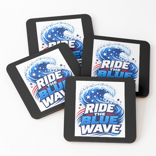 Item preview, Ride the Blue Wave – Vote Blue Political Design designed and sold by MySheetMusicArt.