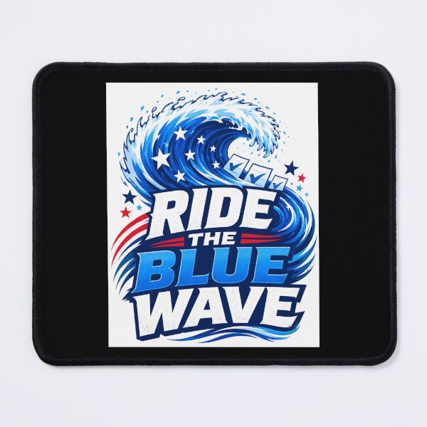 Item preview, Ride the Blue Wave – Vote Blue Political Design designed and sold by MySheetMusicArt.