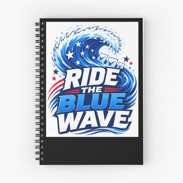 Item preview, Ride the Blue Wave – Vote Blue Political Design designed and sold by MySheetMusicArt.