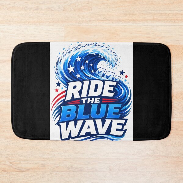 Item preview, Ride the Blue Wave – Vote Blue Political Design designed and sold by MySheetMusicArt.