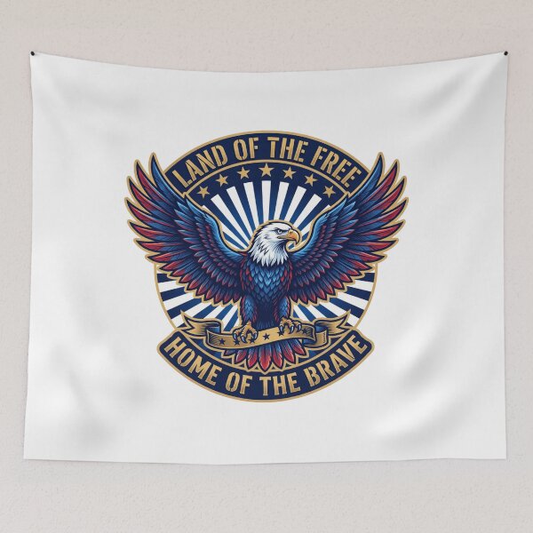 Item preview, Majestic Golden Eagle Emblem Land of Free designed and sold by pohapoha181.