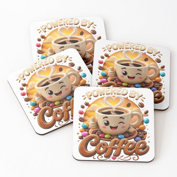 Item preview, Powered by coffee designed and sold by Tunarite.