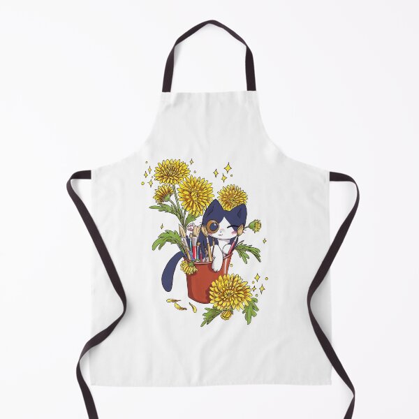 Item preview, Gato artista y flores designed and sold by Lennapetersen.