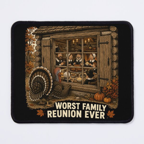 Item preview, Funny Thanksgiving Turkey Shirt - Worst Family Reunion Ever - Dark designed and sold by WHConwayDesigns.