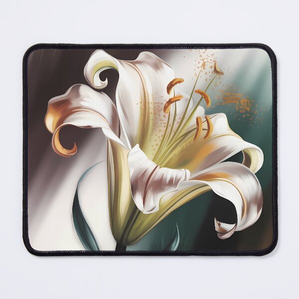 Item preview, White Lily Oil Painting on Dramatic Background designed and sold by SellingWSarah17.