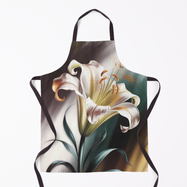 Item preview, White Lily Oil Painting on Dramatic Background designed and sold by SellingWSarah17.