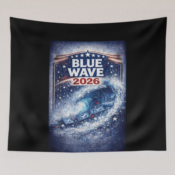 Item preview, Blue Wave 2026 – Vote Blue Political Election Design designed and sold by MySheetMusicArt.