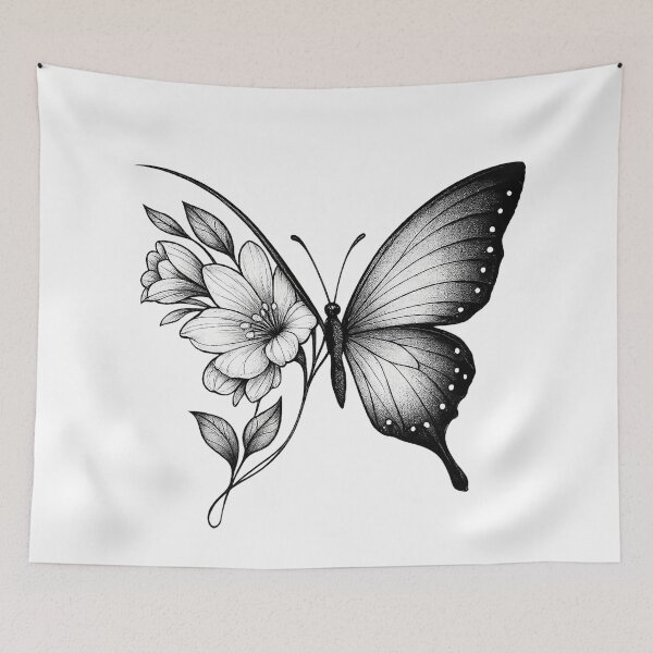 Item preview, Floral Butterfly - Half Flowers, Half Wings designed and sold by ramo7.
