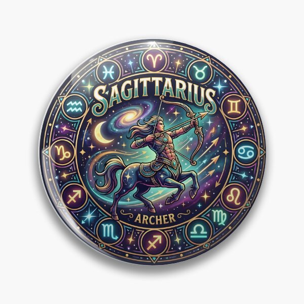Item preview, Sagittarius Cosmic Zodiac Wheel Archer designed and sold by Zodiac Celestial Art.