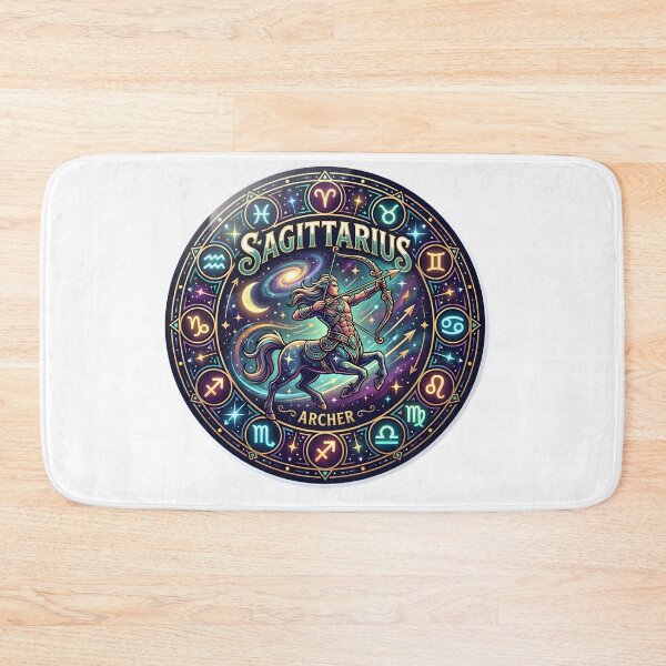 Item preview, Sagittarius Cosmic Zodiac Wheel Archer designed and sold by Zodiac Celestial Art.