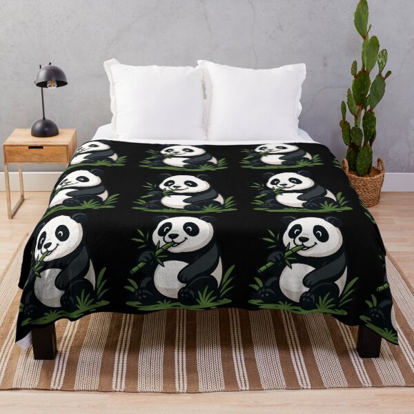 Item preview, Cute Panda Eating Bamboo Kawaii Art designed and sold by Nadiename.