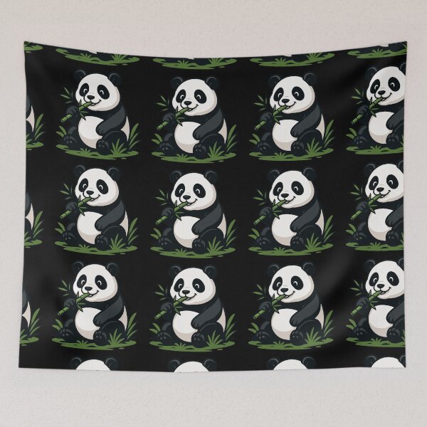 Item preview, Cute Panda Eating Bamboo Kawaii Art designed and sold by Nadiename.