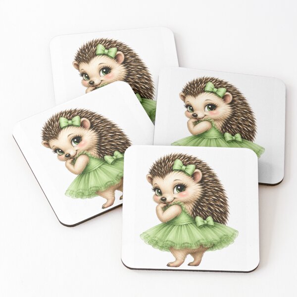 Item preview, Cute Hedgehog in Green Tutu Woodland Ballet Animal Kawaii Forest Dancer Sticker  Main Tag designed and sold by RoPrincess.