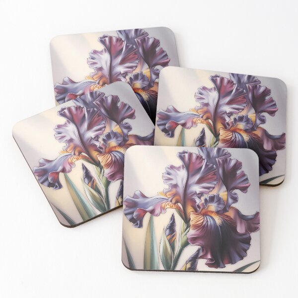 Item preview, Purple Iris Oil Painting with Ruffled Petals designed and sold by SellingWSarah17.