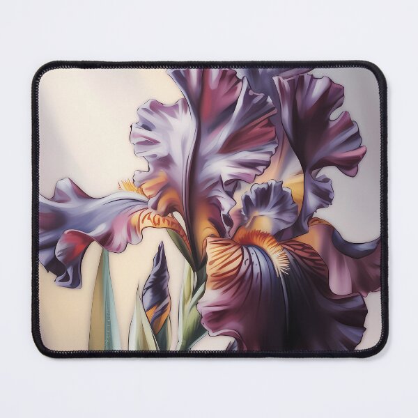 Item preview, Purple Iris Oil Painting with Ruffled Petals designed and sold by SellingWSarah17.