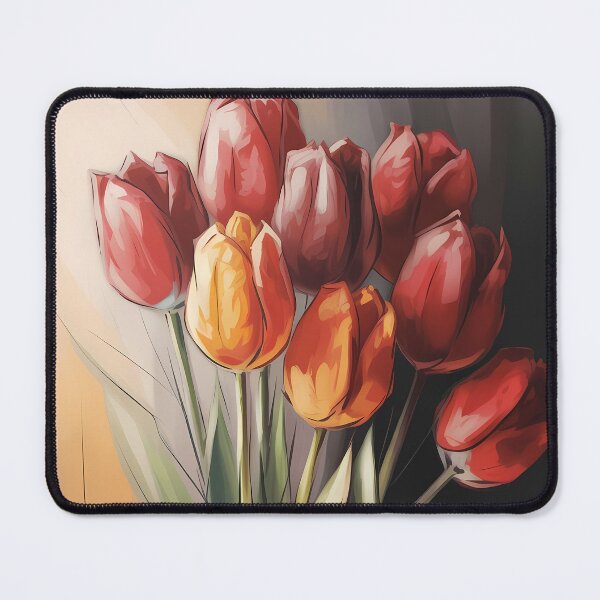 Item preview, Red and Orange Tulips Oil Painting in Vase designed and sold by SellingWSarah17.