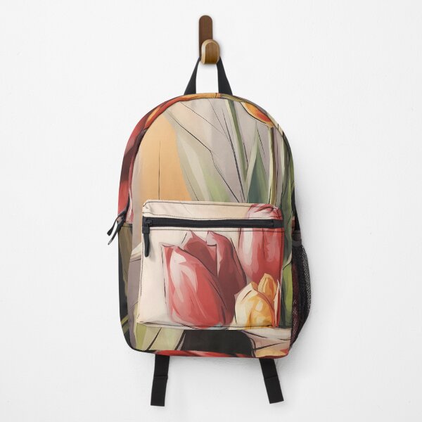 Item preview, Red and Orange Tulips Oil Painting in Vase designed and sold by SellingWSarah17.