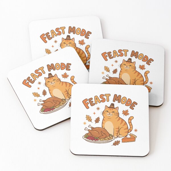 Item preview, Feast Mode Thanksgiving Cat designed and sold by AliveStyle.