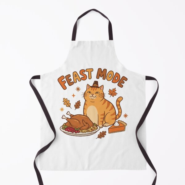 Item preview, Feast Mode Thanksgiving Cat designed and sold by AliveStyle.