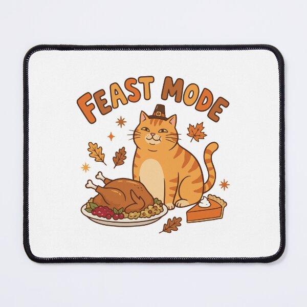 Item preview, Feast Mode Thanksgiving Cat designed and sold by AliveStyle.