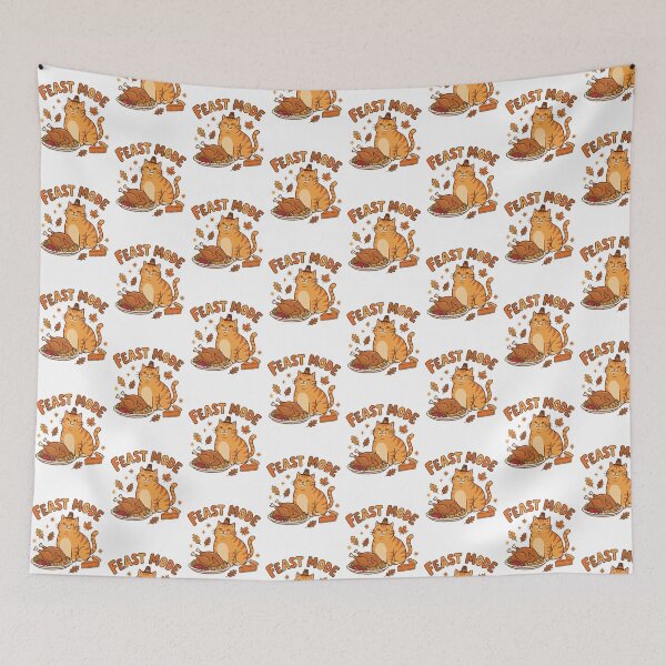 Item preview, Feast Mode Thanksgiving Cat designed and sold by AliveStyle.