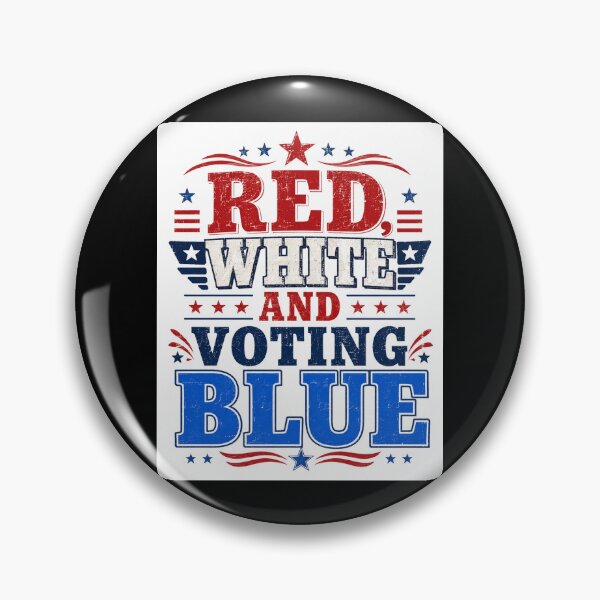 Item preview, Red, White and Voting Blue – Patriotic Political Design designed and sold by MySheetMusicArt.