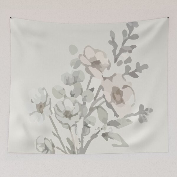 Item preview, Minimalist Neutral Floral Bouquet Watercolor Painting Print designed and sold by FawnFeatherCo.