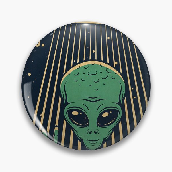 Item preview, Retro UFO Alien Poster designed and sold by MetzMaybell.