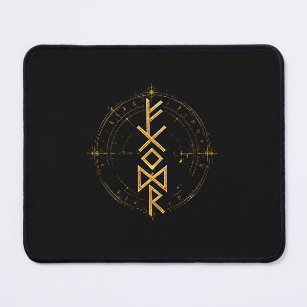 Item preview, Golden Protection Bind Rune Norse Viking Symbol designed and sold by Sksticker991.
