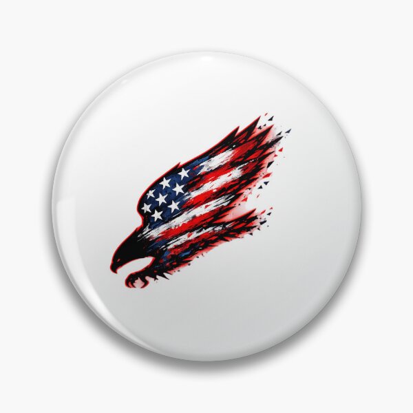 Item preview, Fractured Flag Eagle Modern Patriotic Art designed and sold by pohapoha181.
