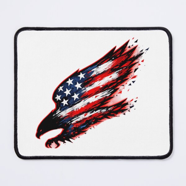 Item preview, Fractured Flag Eagle Modern Patriotic Art designed and sold by pohapoha181.