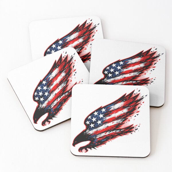 Item preview, Fractured Flag Eagle Modern Patriotic Art designed and sold by pohapoha181.