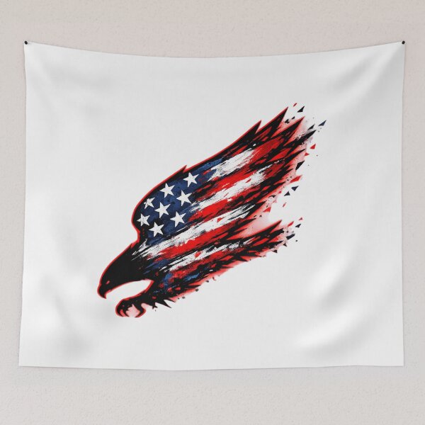 Item preview, Fractured Flag Eagle Modern Patriotic Art designed and sold by pohapoha181.