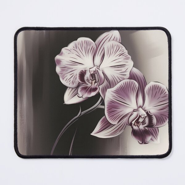 Item preview, Purple Orchid Oil Painting in Elegant Monochrome designed and sold by SellingWSarah17.