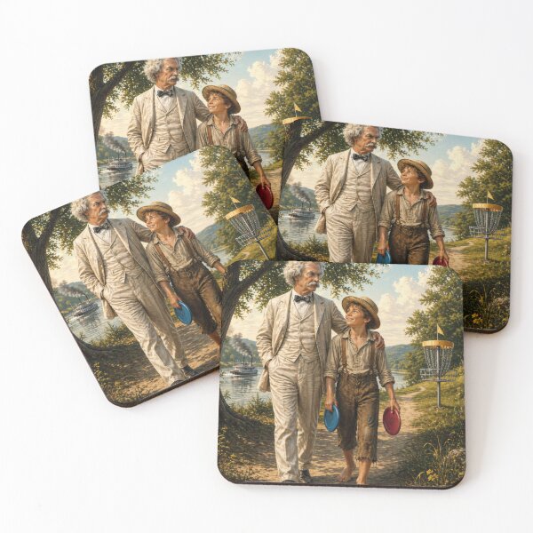 Item preview, Mark Twain and Huck Finn Disc Golfing designed and sold by DiscLula.