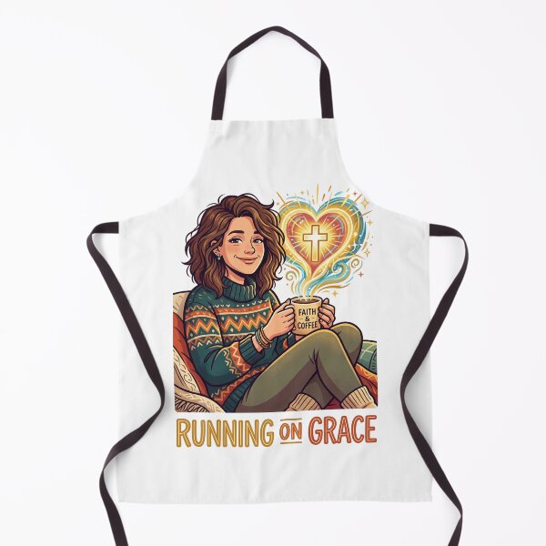 Item preview, Running on Grace | Funny Christian Woman Coffee Lover Faith Design designed and sold by Softbear Atelier.