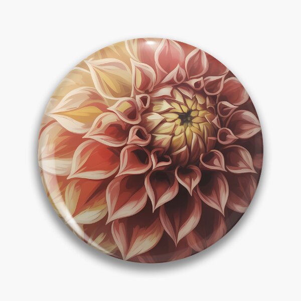 Item preview, Coral Dahlia Oil Painting with Radiant Petals designed and sold by SellingWSarah17.