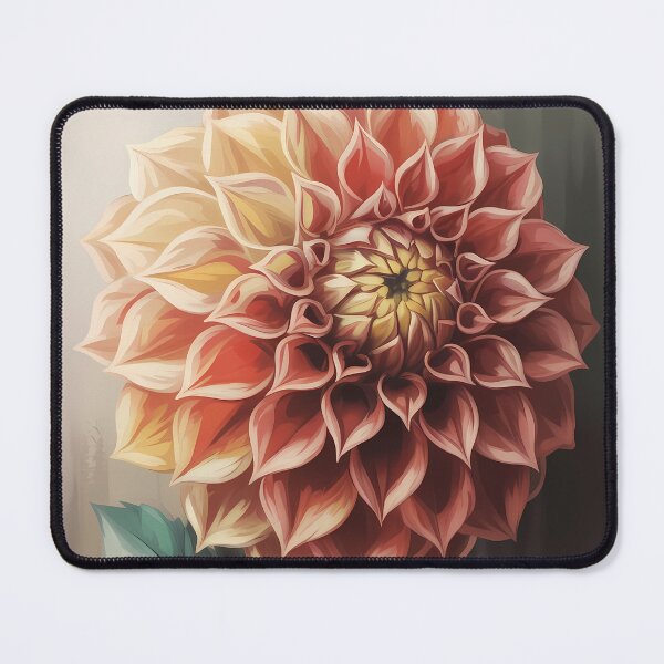 Item preview, Coral Dahlia Oil Painting with Radiant Petals designed and sold by SellingWSarah17.