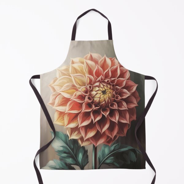 Item preview, Coral Dahlia Oil Painting with Radiant Petals designed and sold by SellingWSarah17.